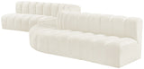Arc Cream Velvet Modular Sofa 103Cream-S8C Meridian Furniture