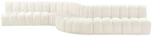 Arc Cream Velvet Modular Sofa 103Cream-S8C Meridian Furniture