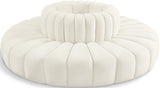 Arc Cream Velvet Modular Sofa 103Cream-S8D Meridian Furniture