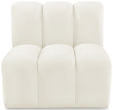 Arc Cream Velvet Straight Chair 103Cream-ST Meridian Furniture