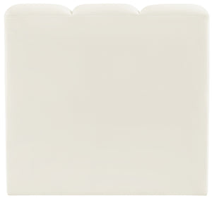 Arc Cream Velvet Straight Chair 103Cream-ST Meridian Furniture