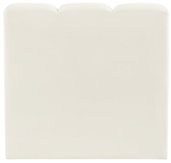 Arc Cream Velvet Straight Chair 103Cream-ST Meridian Furniture