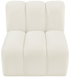 Arc Cream Velvet Straight Chair 103Cream-ST Meridian Furniture