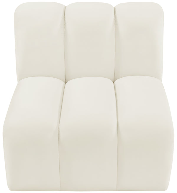 Arc Cream Velvet Straight Chair 103Cream-ST Meridian Furniture
