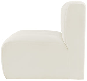 Arc Cream Velvet Straight Chair 103Cream-ST Meridian Furniture