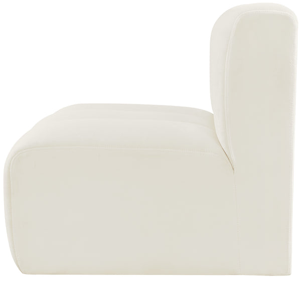 Arc Cream Velvet Straight Chair 103Cream-ST Meridian Furniture