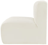 Arc Cream Velvet Straight Chair 103Cream-ST Meridian Furniture