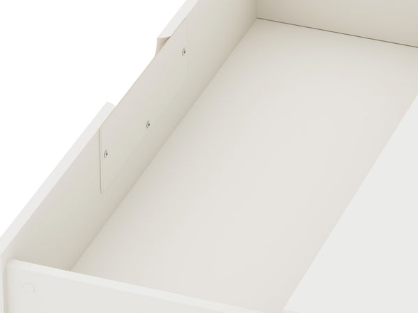 Manhattan Comfort Rockefeller Mid-century Modern Dresser With 3 Drawers In White - Stylish Storage For Your Bedroom White Mdf 103gmc1