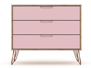 Rockefeller Dresser in Nature and Rose Pink 103GMC6 Manhattan Comfort