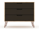 Rockefeller Dresser in Nature and Textured Grey 103GMC7 Manhattan Comfort