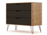 Rockefeller Dresser in Nature and Textured Grey 103GMC7 Manhattan Comfort