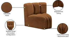 Arc Saddle Velvet Curved Corner 103Saddle-CC Meridian Furniture