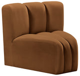 Arc Saddle Velvet Curved Corner 103Saddle-CC Meridian Furniture