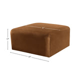 Arc Saddle Velvet Ottoman 103Saddle-Ott Meridian Furniture