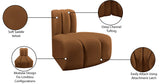 Arc Saddle Velvet Reverse Corner 103Saddle-RC Meridian Furniture