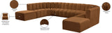 Arc Saddle Velvet Modular Sofa 103Saddle-S10A Meridian Furniture