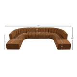 Arc Saddle Velvet Modular Sofa 103Saddle-S10A Meridian Furniture