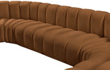 Arc Saddle Velvet Modular Sofa 103Saddle-S10A Meridian Furniture