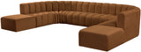 Arc Saddle Velvet Modular Sofa 103Saddle-S10A Meridian Furniture