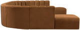 Arc Saddle Velvet Modular Sofa 103Saddle-S10A Meridian Furniture