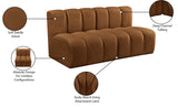 Arc Saddle Velvet Modular Sofa 103Saddle-S2A Meridian Furniture