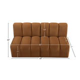 Arc Saddle Velvet Modular Sofa 103Saddle-S2A Meridian Furniture