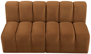 Arc Saddle Velvet Modular Sofa 103Saddle-S2A Meridian Furniture