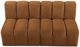 Arc Saddle Velvet Modular Sofa 103Saddle-S2A Meridian Furniture