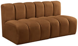 Arc Saddle Velvet Modular Sofa 103Saddle-S2A Meridian Furniture