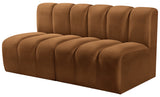 Arc Saddle Velvet Modular Sofa 103Saddle-S2A Meridian Furniture