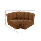 Arc Saddle Velvet Modular Sofa 103Saddle-S2B Meridian Furniture