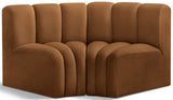 Arc Saddle Velvet Modular Sofa 103Saddle-S2B Meridian Furniture