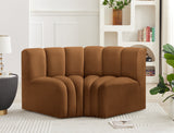 Arc Saddle Velvet Modular Sofa 103Saddle-S2B Meridian Furniture