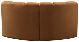 Arc Saddle Velvet Modular Sofa 103Saddle-S2B Meridian Furniture