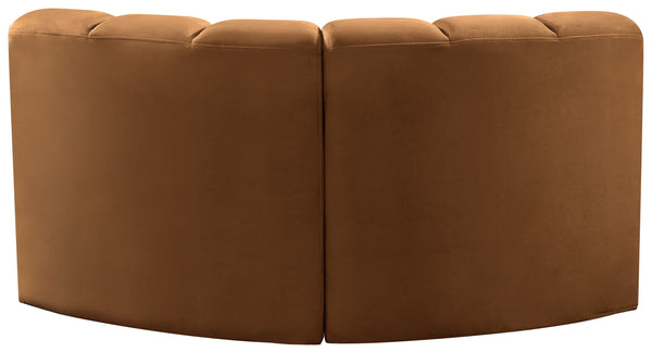 Arc Saddle Velvet Modular Sofa 103Saddle-S2B Meridian Furniture