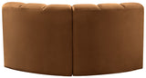 Arc Saddle Velvet Modular Sofa 103Saddle-S2B Meridian Furniture