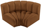 Arc Saddle Velvet Modular Sofa 103Saddle-S2B Meridian Furniture