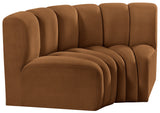 Arc Saddle Velvet Modular Sofa 103Saddle-S2B Meridian Furniture