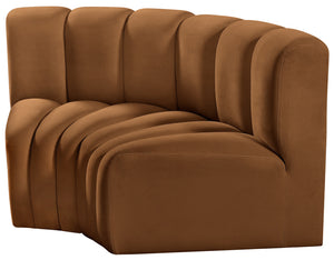 Arc Saddle Velvet Modular Sofa 103Saddle-S2B Meridian Furniture