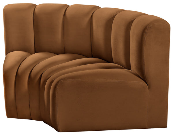 Arc Saddle Velvet Modular Sofa 103Saddle-S2B Meridian Furniture