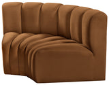 Arc Saddle Velvet Modular Sofa 103Saddle-S2B Meridian Furniture