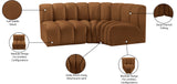 Arc Saddle Velvet Modular Sofa 103Saddle-S3A Meridian Furniture