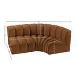 Arc Saddle Velvet Modular Sofa 103Saddle-S3A Meridian Furniture