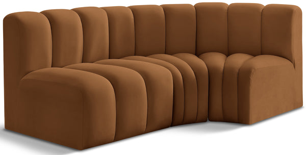 Arc Saddle Velvet Modular Sofa 103Saddle-S3A Meridian Furniture