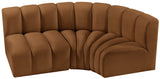 Arc Saddle Velvet Modular Sofa 103Saddle-S3A Meridian Furniture