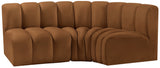 Arc Saddle Velvet Modular Sofa 103Saddle-S3A Meridian Furniture