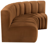 Arc Saddle Velvet Modular Sofa 103Saddle-S3A Meridian Furniture