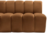 Arc Saddle Velvet Modular Sofa 103Saddle-S3A Meridian Furniture