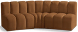 Arc Saddle Velvet Modular Sofa 103Saddle-S3B Meridian Furniture