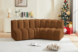 Arc Saddle Velvet Modular Sofa 103Saddle-S3B Meridian Furniture